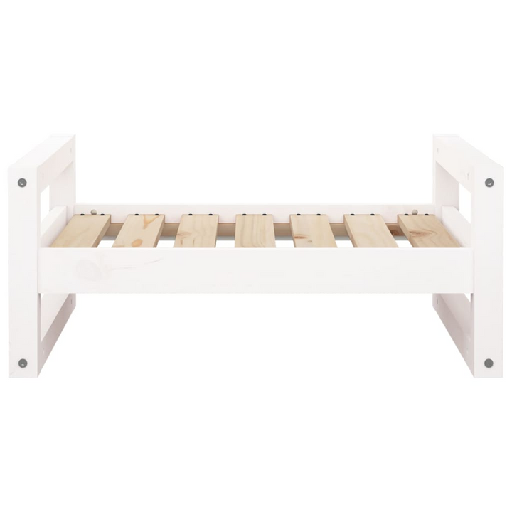 Solid Pine Wood Dog Bed in White, 65.5x50.5x28 cm | Durable & Stylish Pet Furniture - Premium  from Home Treasures - Just £36.99! Shop now at Home Treasures