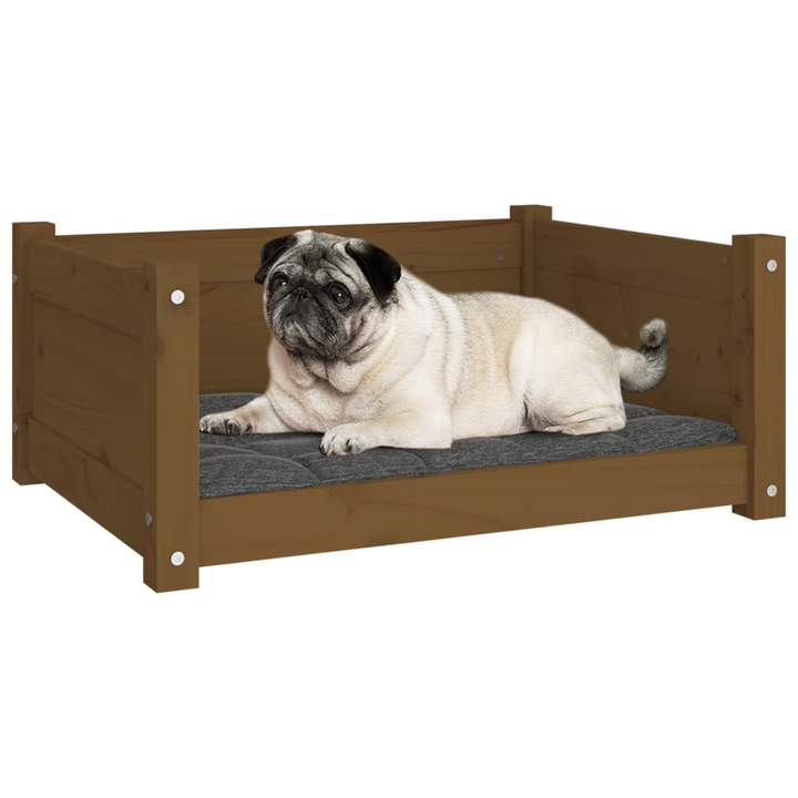 Solid Pine Wood Dog Bed, Honey Brown, 65.5x50.5x28 cm - Comfortable & Stylish Pet Furniture - Premium  from Home Treasures - Just £54.99! Shop now at Home Treasures