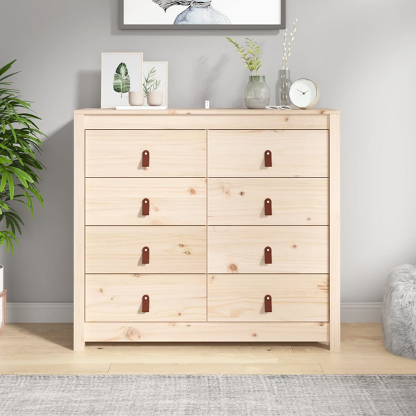 Solid Pine Side Cabinet, 100 x 40 x 90cm - Natural Wooden Storage - Rustic Style - Premium  from Home Treasures - Just £187.99! Shop now at Home Treasures