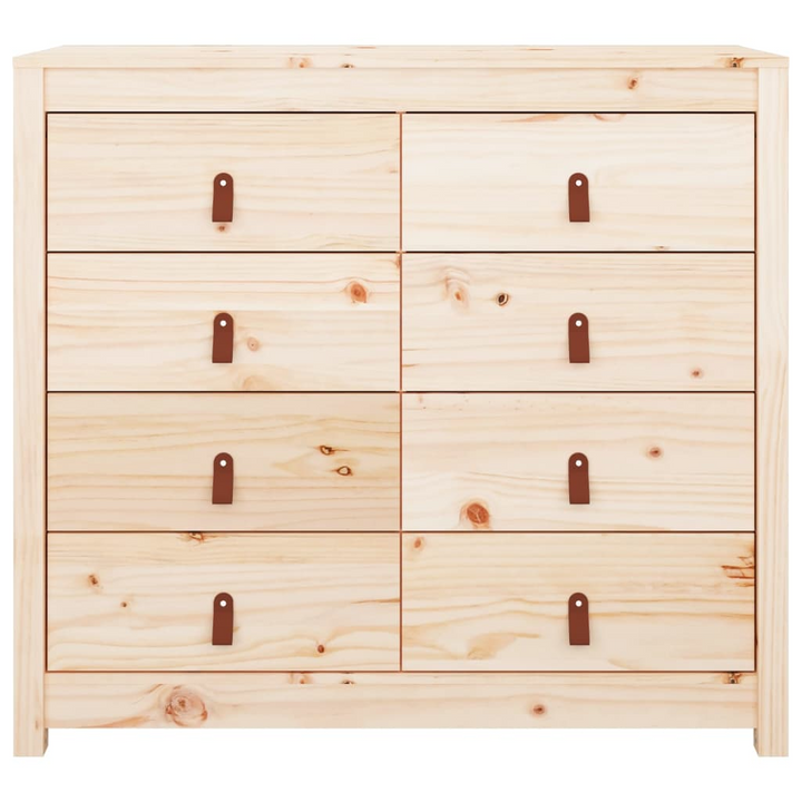 Solid Pine Side Cabinet - Natural Wooden Storage - 100x40x90cm - Rustic Style - Premium  from Home Treasures - Just £199.99! Shop now at Home Treasures