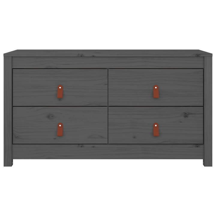 Solid Pine Side Cabinet in Grey - 100 x 40 x 54 cm | Stylish & Practical Storage Solution - Premium  from Home Treasures - Just £140.99! Shop now at Home Treasures