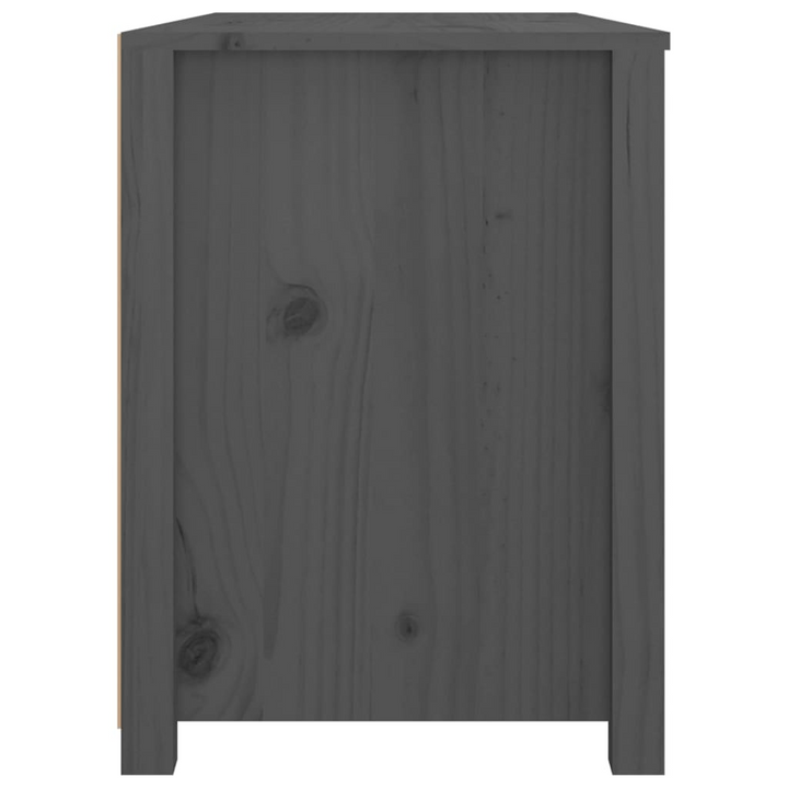 Solid Pine Side Cabinet in Grey - 100 x 40 x 54 cm | Stylish & Practical Storage Solution - Premium  from Home Treasures - Just £140.99! Shop now at Home Treasures