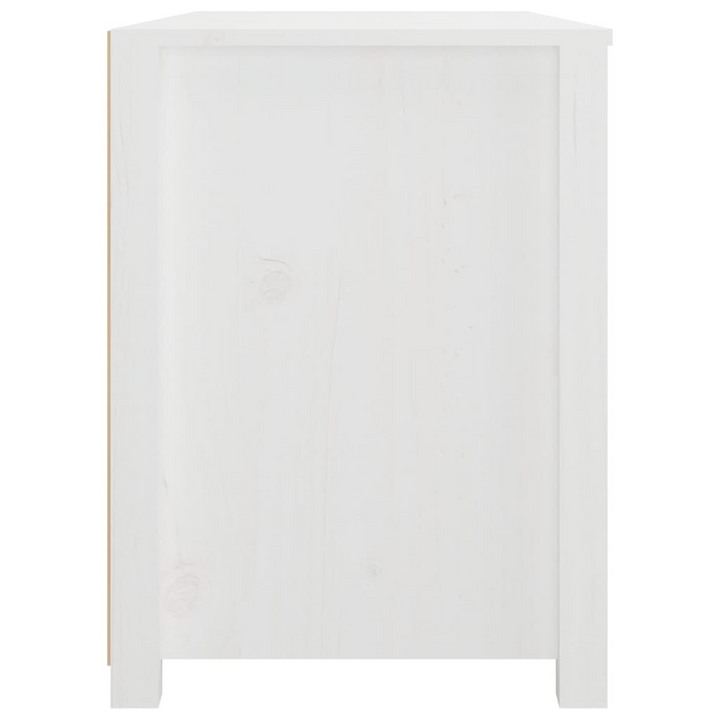 Solid Pine Side Cabinet in White | 100x40x54cm | Rustic Storage Solution - Premium  from Home Treasures - Just £144.99! Shop now at Home Treasures