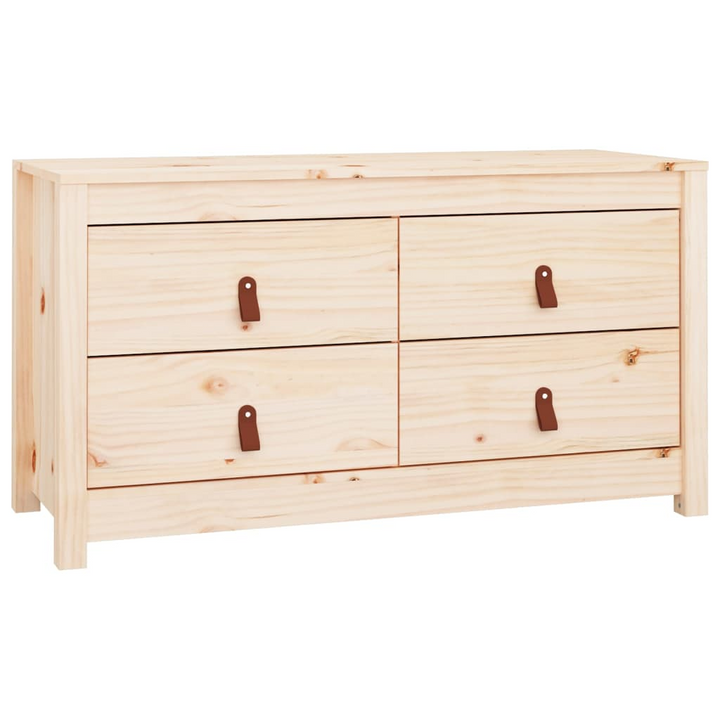 Solid Pine Side Cabinet (Natural) | 100 x 40 x 54cm | Rustic Design & Ample Storage - Premium  from Home Treasures - Just £111.99! Shop now at Home Treasures