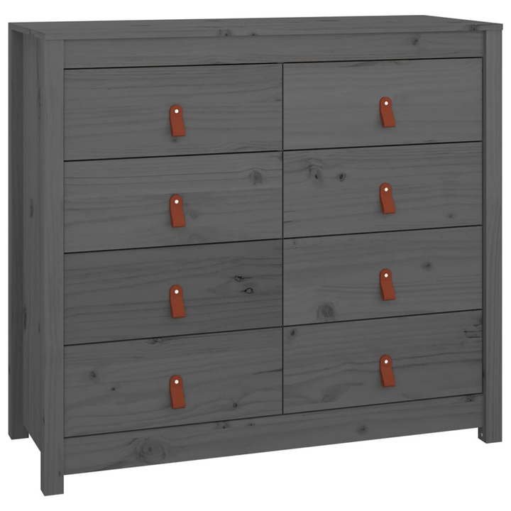 Elegant Solid Pine Side Cabinet in Grey - Ample Storage and Rustic Charm - Premium  from Home Treasures - Just £243.99! Shop now at Home Treasures