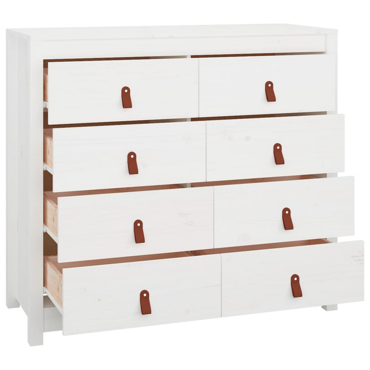 Solid Pine Side Cabinet in White - Elegant and Practical Storage Solution, 100 x 40 x 90cm - Premium  from Home Treasures - Just £213.99! Shop now at Home Treasures