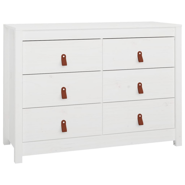 Solid Pine Side Cabinet in White - 100 x 40 x 72 cm | Stylish & Functional Storage Solution - Premium  from Home Treasures - Just £147.99! Shop now at Home Treasures