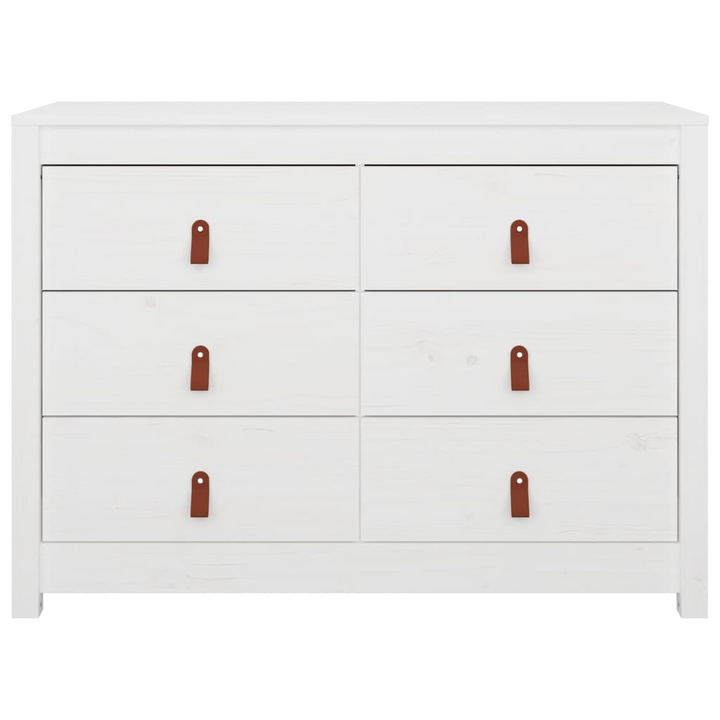 Solid Pine Side Cabinet in White - 100 x 40 x 72 cm | Stylish & Functional Storage Solution - Premium  from Home Treasures - Just £147.99! Shop now at Home Treasures