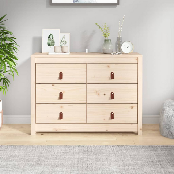 Solid Pine Side Cabinet in a Natural Finish, 100 x 40 x 72 cm | Rustic & Spacious Storage Solution - Premium  from Home Treasures - Just £146.99! Shop now at Home Treasures