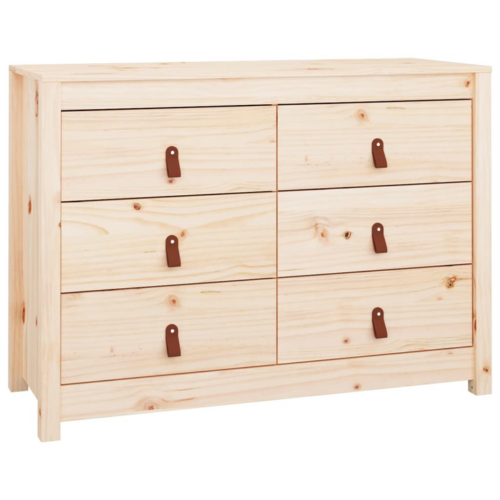 Solid Pine Side Cabinet in a Natural Finish - 100 x 40 x 72 cm | Rustic & Spacious Storage Solution - Premium  from Home Treasures - Just £133.99! Shop now at Home Treasures