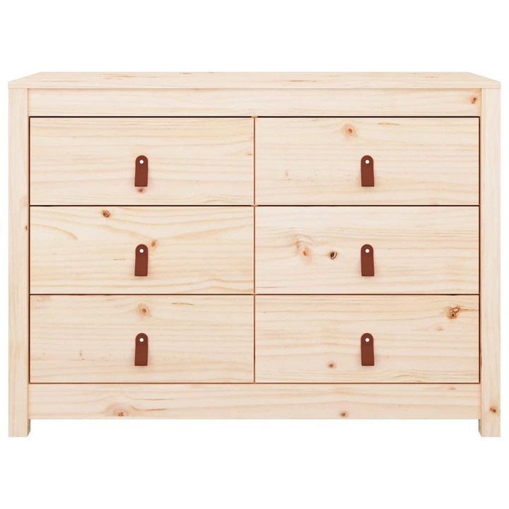 Solid Pine Side Cabinet in a Natural Finish - 100 x 40 x 72 cm | Rustic & Spacious Storage Solution - Premium  from Home Treasures - Just £133.99! Shop now at Home Treasures