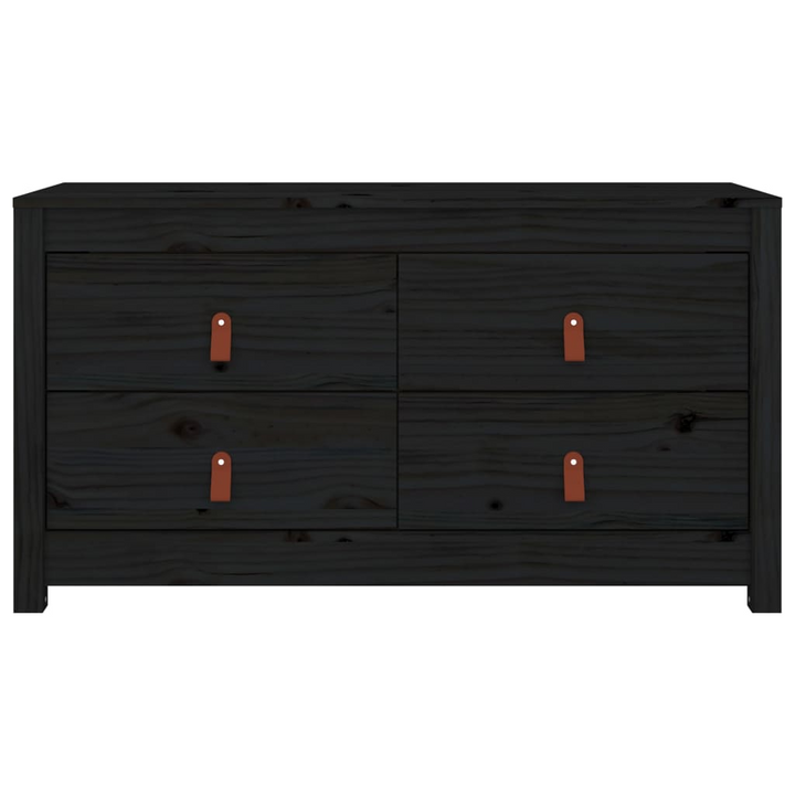 Solid Pine Side Cabinet in Black – Sleek Storage Solution, 100 x 40 x 54 cm - Premium  from Home Treasures - Just £169.99! Shop now at Home Treasures