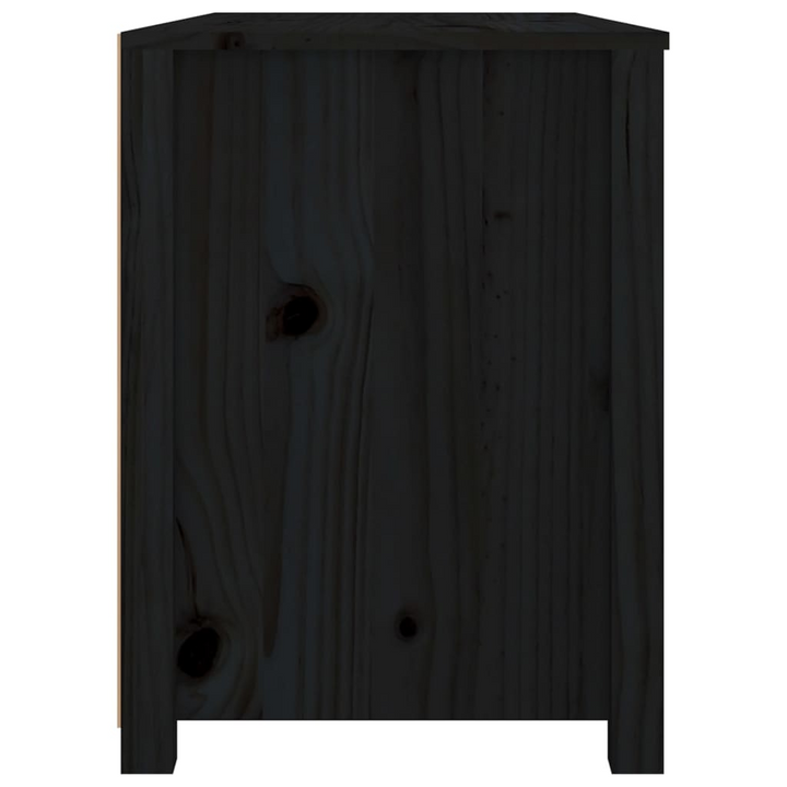 Solid Pine Side Cabinet in Black – Sleek Storage Solution, 100 x 40 x 54 cm - Premium  from Home Treasures - Just £169.99! Shop now at Home Treasures