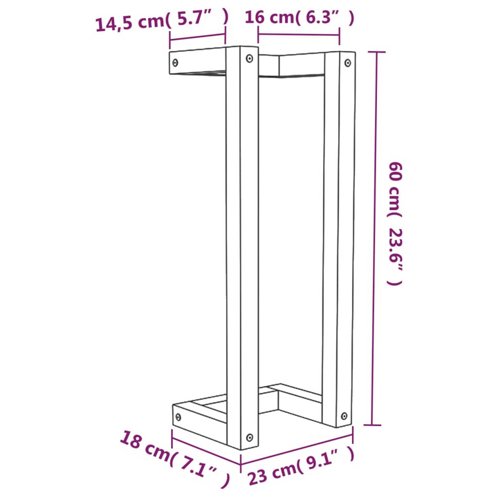 Solid Pine Towel Rack - Honey Brown | Space-Saving 23x18x60cm Wall-Mounted Storage Solution - Premium  from Home Treasures - Just £31.99! Shop now at Home Treasures