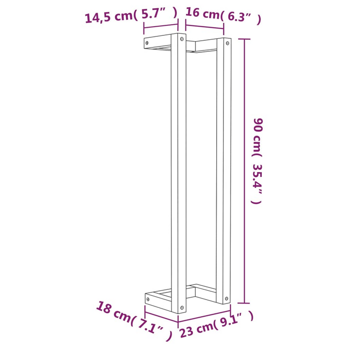 Elegant Solid Pine Towel Rack in White 23 x 18 x 90 cm - Space-Saving, Wall-Mounted Design for Modern Bathrooms - Premium  from Home Treasures - Just £34.99! Shop now at Home Treasures