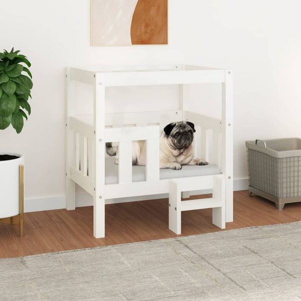 Dog Bed White - Solid Wood Pine - Comfortable and Stylish - Premium  from Home Treasures - Just £80.99! Shop now at Home Treasures