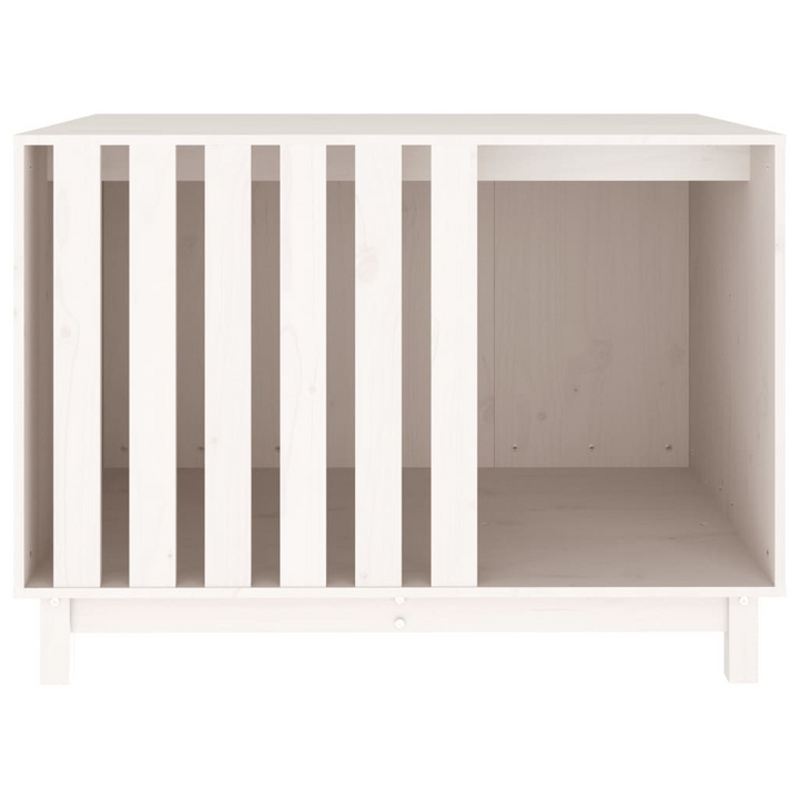 Solid Wood Pine Dog House – White, 100x70x72 cm – Comfortable and Stylish Outdoor Pet Shelter - Premium  from Home Treasures - Just £186.99! Shop now at Home Treasures