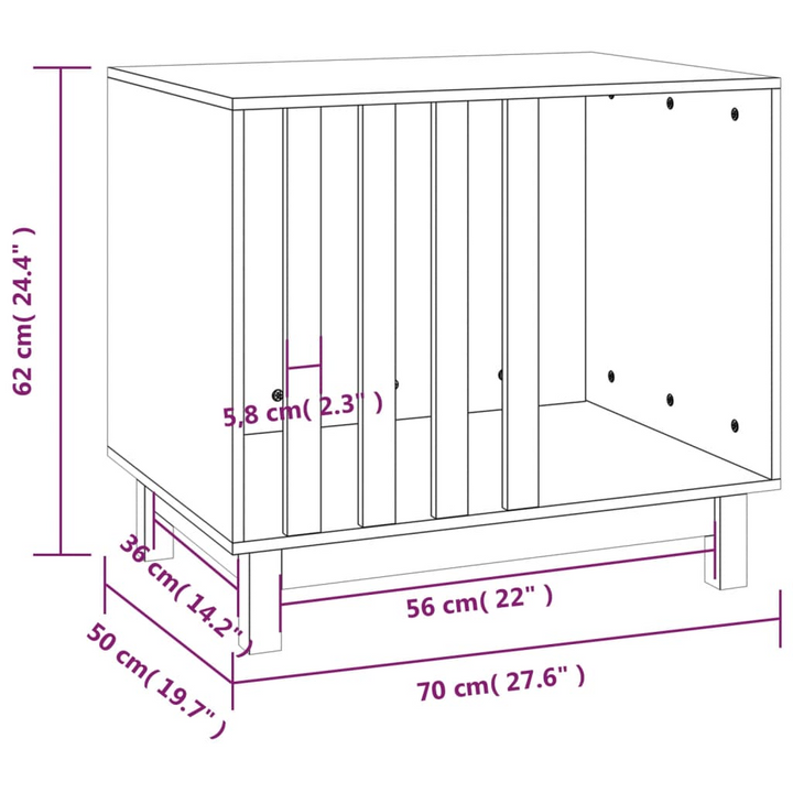 Dog House 70x50x62 cm - Solid Wood Pine | Comfortable and Sturdy - Premium  from Home Treasures - Just £95.99! Shop now at Home Treasures