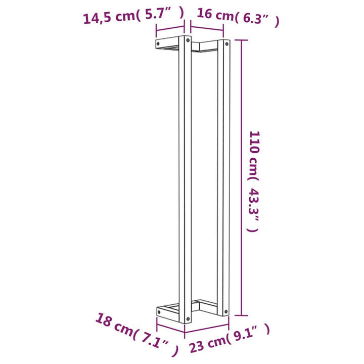 Solid Pine Towel Rack (Brown) - Space-Saving Wall Mounted Bathroom Storage, 23 x 18 x 110cm - Premium  from Home Treasures - Just £33.99! Shop now at Home Treasures