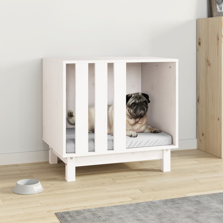 Dog House White 60x45x57 cm - Solid Wood Pine - Premium  from Home Treasures - Just £94.99! Shop now at Home Treasures