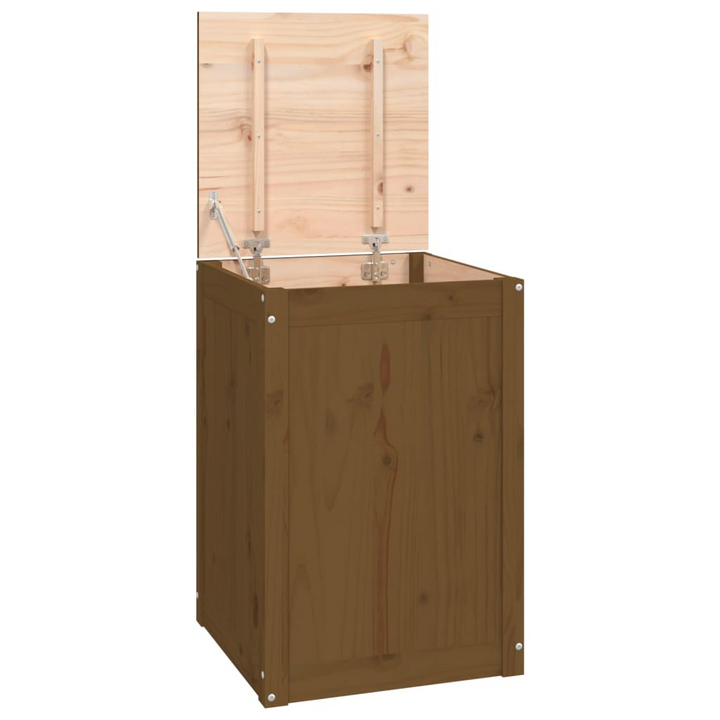 Honey Brown Solid Pine Wood Laundry Box - Spacious & Stylish Storage Solution (44x44x66 cm) - Premium  from Home Treasures - Just £64.99! Shop now at Home Treasures