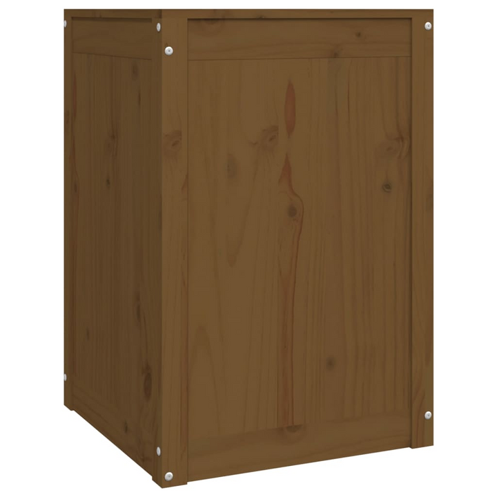 Honey Brown Solid Pine Wood Laundry Box - Spacious & Stylish Storage Solution (44x44x66 cm) - Premium  from Home Treasures - Just £64.99! Shop now at Home Treasures