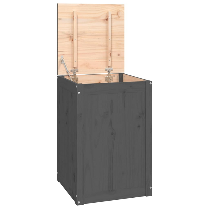 Stylish Grey Laundry Box 44x44x66 cm | Durable Solid Pine Wood Storage Bin with Hydraulic Lid - Premium  from Home Treasures - Just £75.99! Shop now at Home Treasures