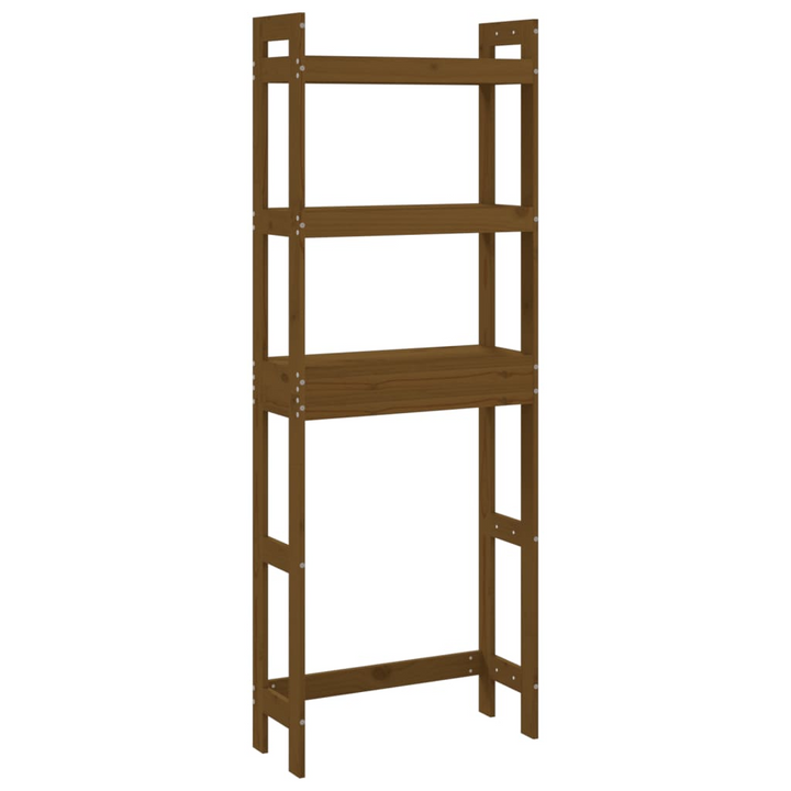 Solid Pine Toilet Rack in Honey Brown - Space-Saving Bathroom Storage 63 x 26 x 171 cm - Premium  from Home Treasures - Just £83.99! Shop now at Home Treasures