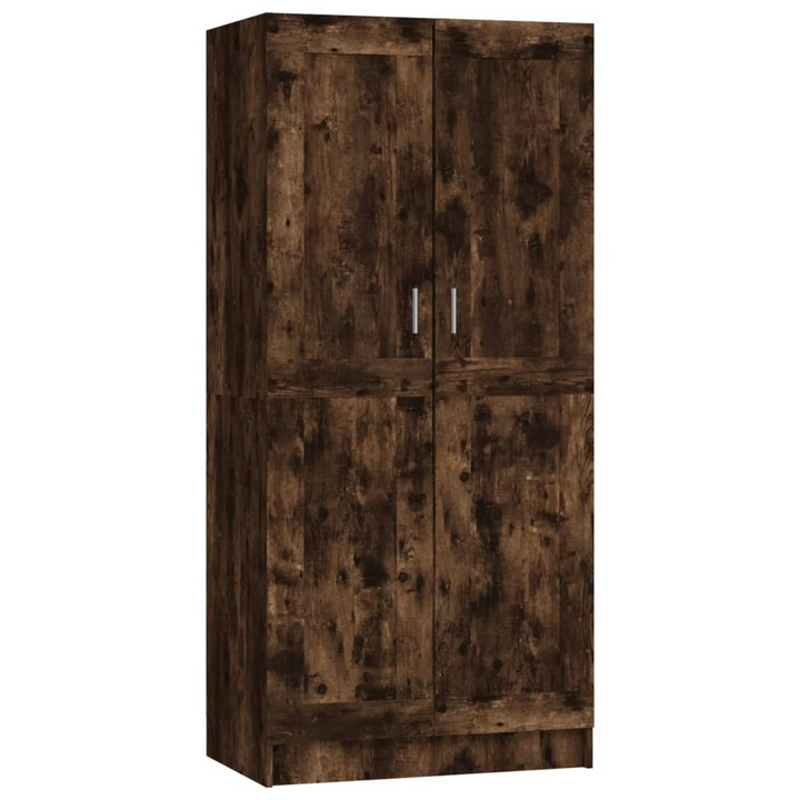 Elegant Two Door Wardrobe in Smoked Oak - Spacious Storage Solution (82.5 x 51.5 x 180 cm) - Premium  from Home Treasures - Just £173.99! Shop now at Home Treasures