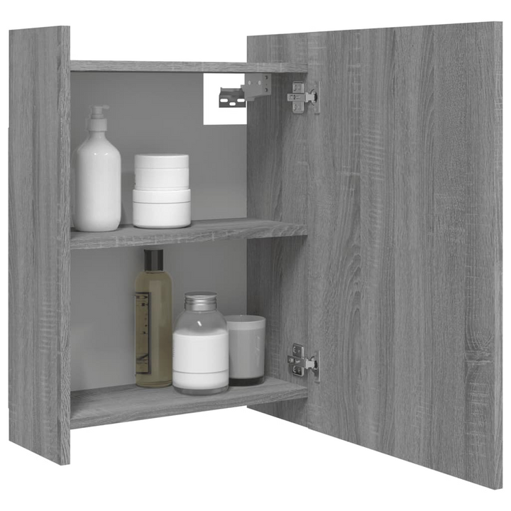 Stylish Sonoma Oak Bathroom Mirror Cabinet - Grey, 62.5 x 20.5 x 64cm | Space-Saving & Modern Design - Premium  from Home Treasures - Just £61.99! Shop now at Home Treasures