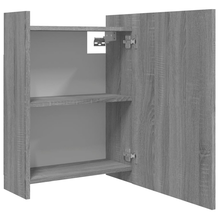 Stylish Sonoma Oak Bathroom Mirror Cabinet - Grey, 62.5 x 20.5 x 64cm | Space-Saving & Modern Design - Premium  from Home Treasures - Just £61.99! Shop now at Home Treasures