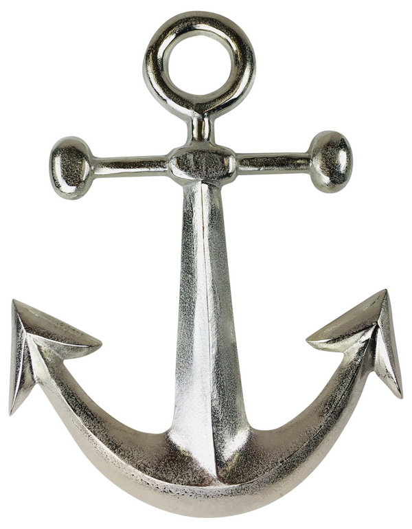 Nautical Wall Hanging Anchor Decor - Durable Aluminum with Smooth Silver Finish, 39x52cm - Premium  from Home Treasures - Just £16.99! Shop now at Home Treasures