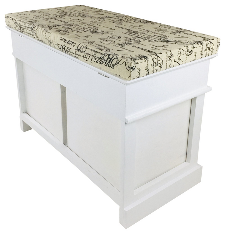 Elegant White Seat Bench with 2 Drawers & Lid - 70cm, Modern Design & Ample Storage - Premium  from Home Treasures - Just £48.99! Shop now at Home Treasures