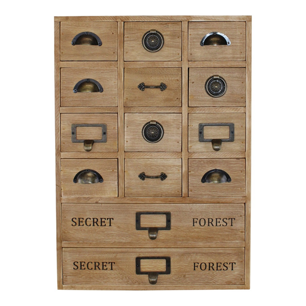 Elegant Wooden Drawer Storage Unit with 14 Trinket Drawers - Perfect for Office & Bedroom Organization - Premium  from Home Treasures - Just £27.99! Shop now at Home Treasures