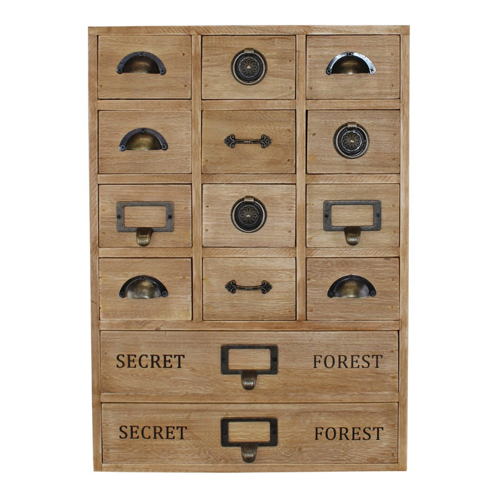 Elegant Wooden Drawer Storage Unit with 14 Trinket Drawers - Perfect for Office & Bedroom Organization - Premium  from Home Treasures - Just £27.99! Shop now at Home Treasures