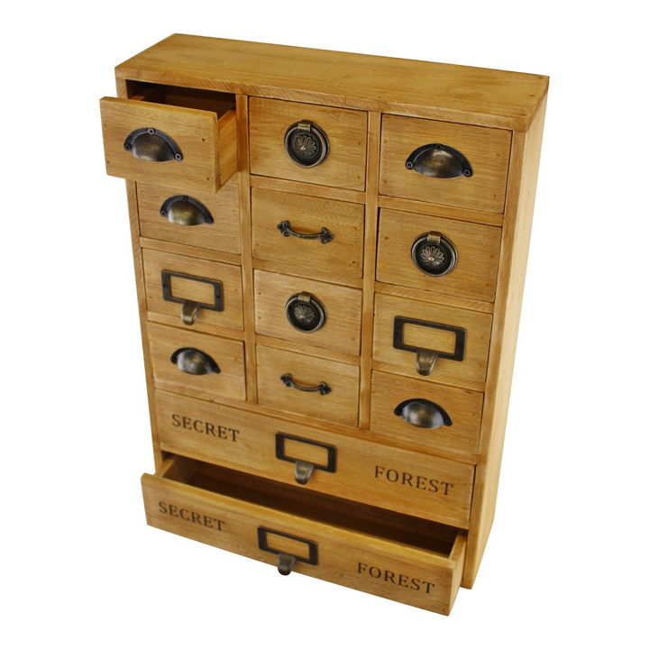 Elegant Wooden Drawer Storage Unit with 14 Trinket Drawers - Perfect for Office & Bedroom Organization - Premium  from Home Treasures - Just £27.99! Shop now at Home Treasures