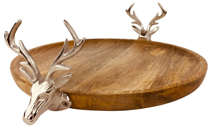 Elegantly Crafted Wooden Stag Tray - 33.5cm | Versatile Home Decor and Serving Solution - Premium  from Home Treasures - Just £38.99! Shop now at Home Treasures