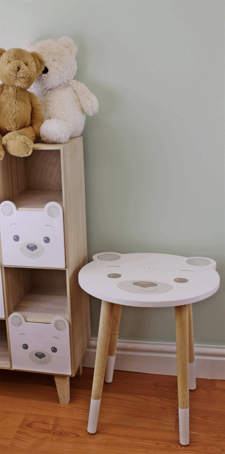 Adorable Baby Bear Wooden Side Table | Cute Bear Design for Kids' Rooms and Nurseries | Easy Assembly, Durable and Sustainable Materials - Premium  from Home Treasures - Just £27.99! Shop now at Home Treasures