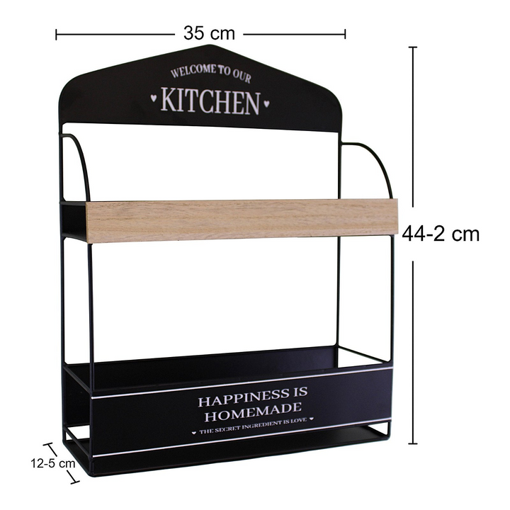 Stylish Decorative Wall Hanging Kitchen Shelving Unit | 12.5 x 44.2 x 35cm | Perfect for Organizing Kitchen Accessories - Premium  from Home Treasures - Just £16.99! Shop now at Home Treasures