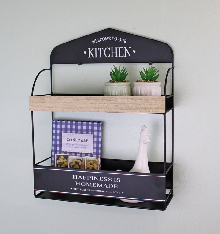 Stylish Decorative Wall Hanging Kitchen Shelving Unit | 12.5 x 44.2 x 35cm | Perfect for Organizing Kitchen Accessories - Premium  from Home Treasures - Just £16.99! Shop now at Home Treasures