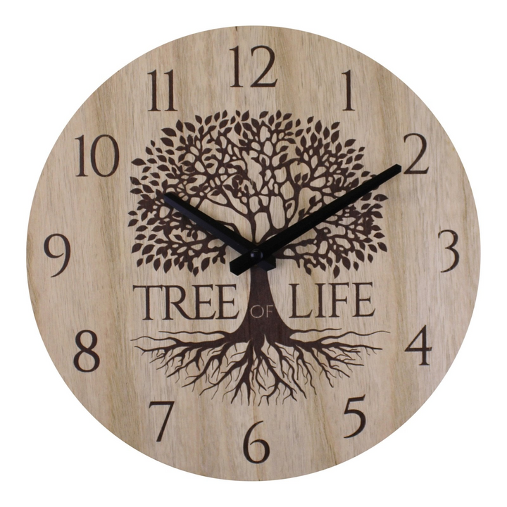 Small Tree Of Life Clock 30cm - Rustic Wooden Clock for Home Decor - Premium  from Home Treasures - Just £18.99! Shop now at Home Treasures