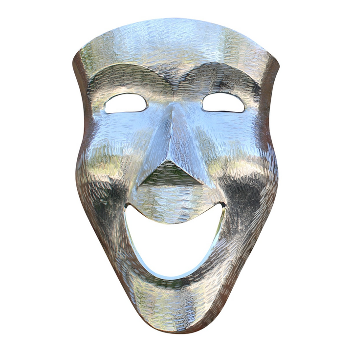 Elegant Metal Face Wall Decor - Medium Size, Silver Finish, Striking Home Art Piece - Premium  from Home Treasures - Just £38.99! Shop now at Home Treasures