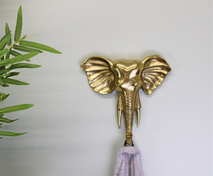 Luxurious Decorative Gold Elephant Wall Hook - Perfect for Coats, Towels, and More - Premium  from Home Treasures - Just £22.99! Shop now at Home Treasures