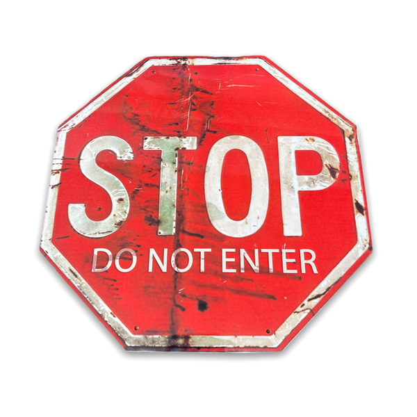 Retro Vintage Metal Stop Sign - Octagonal 'Do Not Enter' Aluminum Sign for Home & Business - Premium  from Home Treasures - Just £18.99! Shop now at Home Treasures