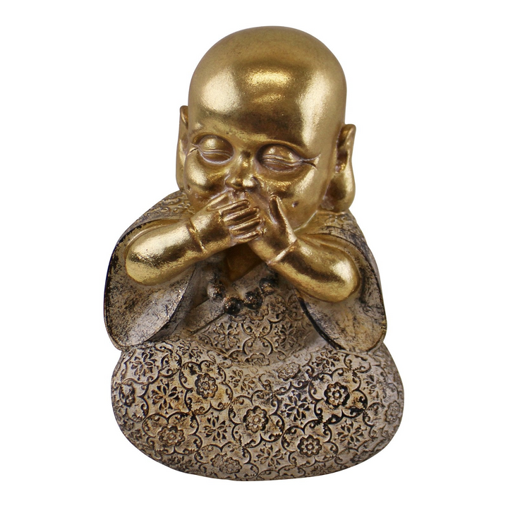 Set of 3 Gold Buddha Ornaments - See No Evil, Hear No Evil, Speak No Evil | Perfect Home Decor & Gift - Premium  from Home Treasures - Just £42.99! Shop now at Home Treasures