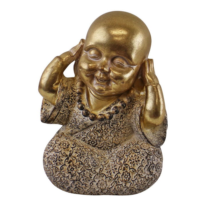 Set of 3 Gold Buddha Ornaments - See No Evil, Hear No Evil, Speak No Evil | Perfect Home Decor & Gift - Premium  from Home Treasures - Just £42.99! Shop now at Home Treasures