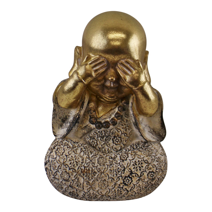 Set of 3 Gold Buddha Ornaments - See No Evil, Hear No Evil, Speak No Evil | Perfect Home Decor & Gift - Premium  from Home Treasures - Just £42.99! Shop now at Home Treasures