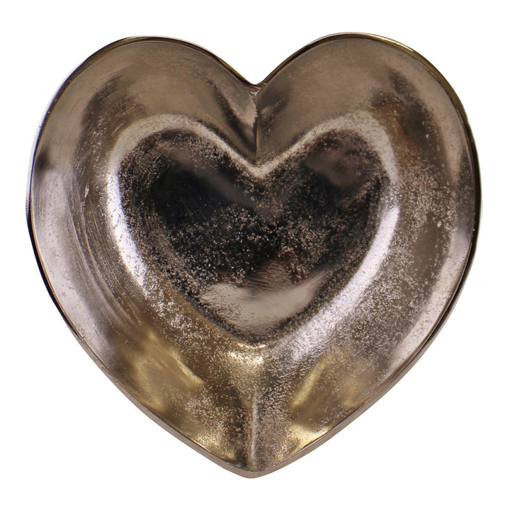 Silver Metal Heart Shaped Decorative Bowl - Elegant Home Decor - Premium  from Home Treasures - Just £28.99! Shop now at Home Treasures