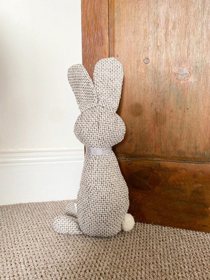 Woven Fabric Rabbit Doorstop - Stylish and Functional Home Décor - Premium  from Home Treasures - Just £19.99! Shop now at Home Treasures