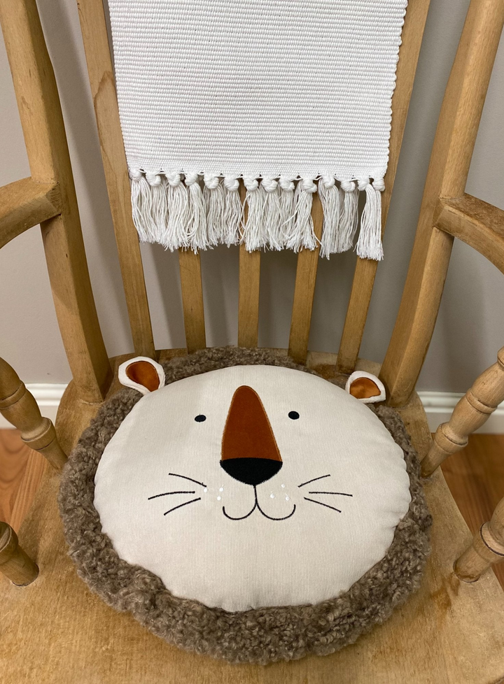 Lion Face Scatter Cushion 40cm - Soft and Adorable Addition to Any Child's Bedroom or Nursery - Premium  from Home Treasures - Just £19.99! Shop now at Home Treasures